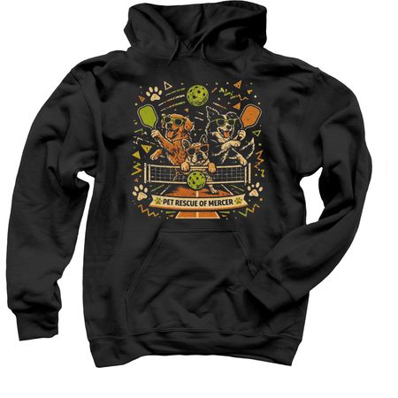Pickleball Pack - Orange Crush, a Black Pullover Hoodie