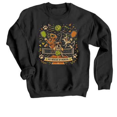 Pickleball Pack - Orange Crush, a Black Crewneck Sweatshirt