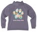 Love Every Paw&nbsp;, a Cosmic Purple Allmade Women?s Organic CVC Zip-Up Hoodie (back-view)