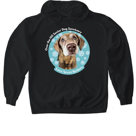 Love Never Retires-In Memory of Sundance, a Black Gildan Softstyle Pullover Hoodie