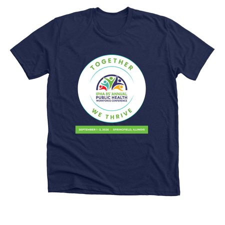 IPHA 85th Annual PH Workforce Conference, a Solid Navy Blend Premium Unisex Tee