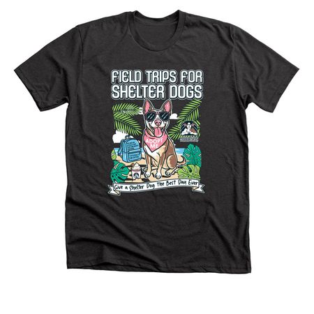 Field Trips for Shelter Dogs, a Dark Grey Heather Premium Unisex Tee