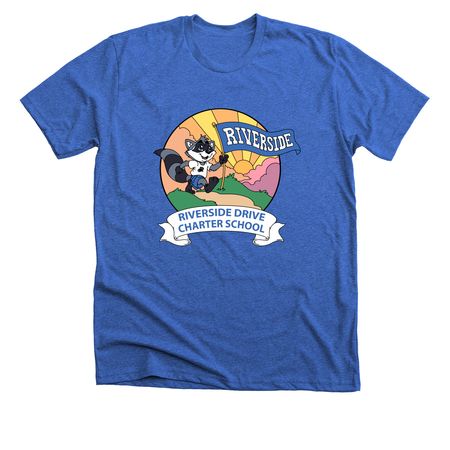 Riverside Rocks! (Kid and Adult sizes), a Heather True Royal Premium Unisex Tee