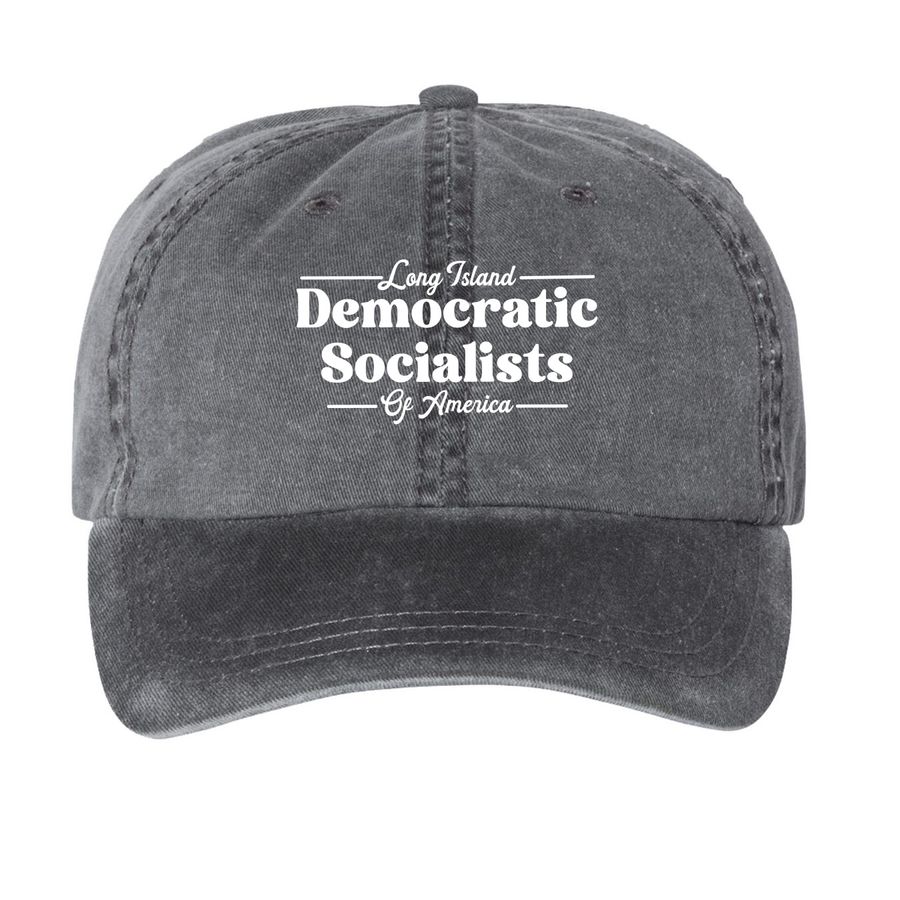 Hatstorical Materialism, a Black Printed Pigment Dye Baseball Cap