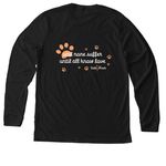 Until None Suffer - Tops, a Solid Black Blend Premium Long Sleeve Tee (back-view)