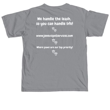 Cotton Tops White Print (2/9), a Granite Comfort Colors Unisex Tee (back-view)