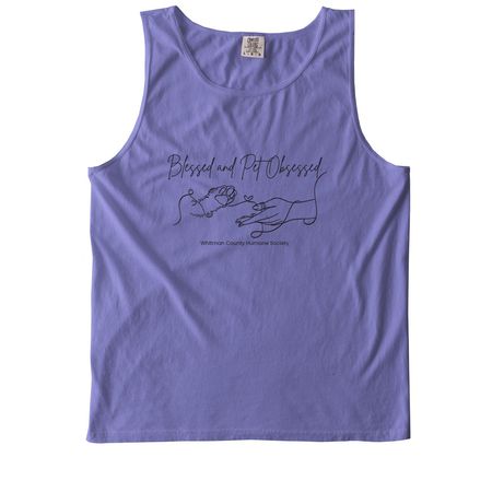 Pet Obsessed Tops, a Violet Comfort Colors Tank Top