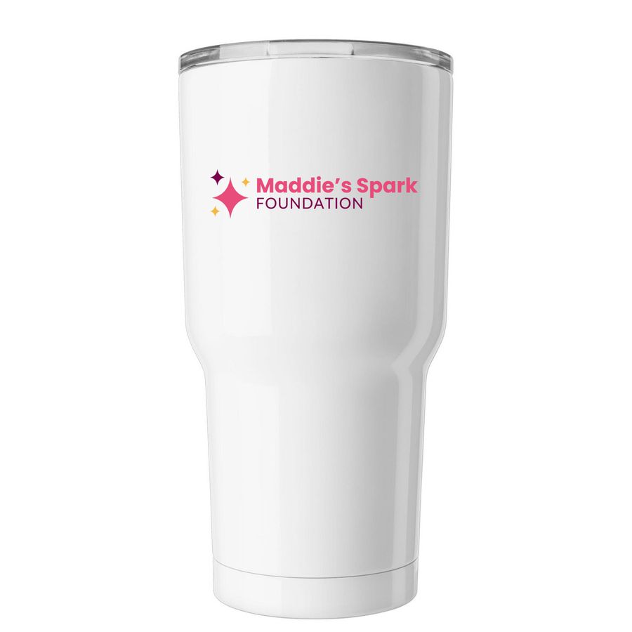 Maddie's Spark Tumbler, a White Insulated Tumbler
