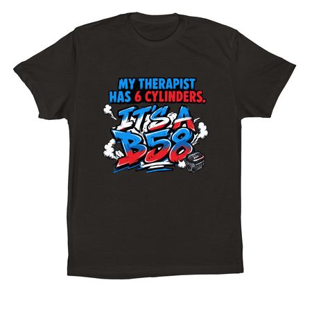 Beamer Squad - ITS A B58, a Black Premium Cotton Tee
