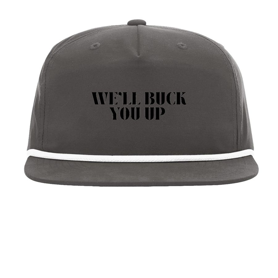 OB HATS, a Charcoal/ White Printed Umpqua Snapback Cap