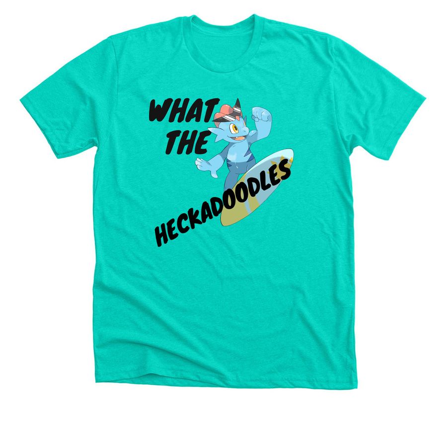 WHAT THE HECK - SUHHHCOP MERCH!, a Heather Sea Green Premium Unisex Tee