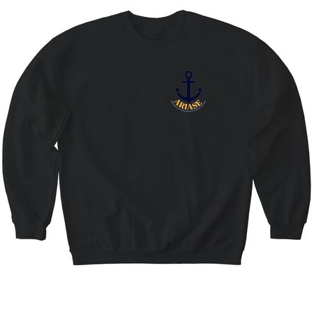 Gear Up With ARIASE, a Black Softstyle Crewneck Sweatshirt