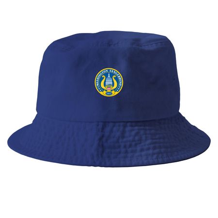 Hats, a Royal Blue Printed Bucket Hat
