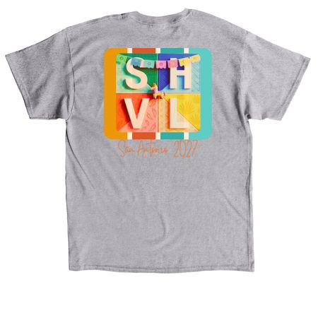 San Antonio 1, a Sport Grey Classic Unisex Tee (back-view)