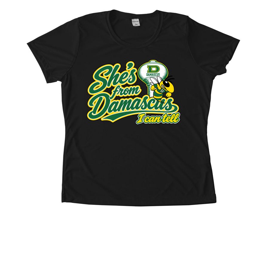 She?s from Damascus (performance tees), a Black Women's Performance Tee