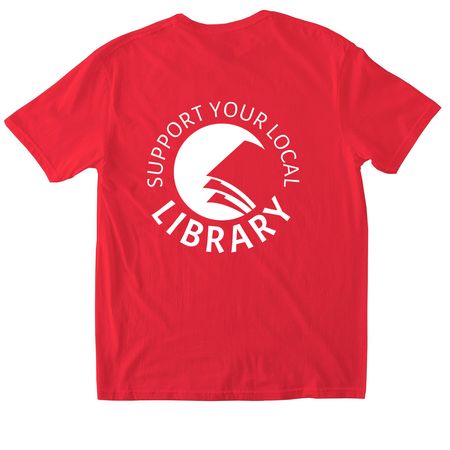 Friends of the Urbana Regional Library (FURL), a Red Softstyle Cotton Tee
