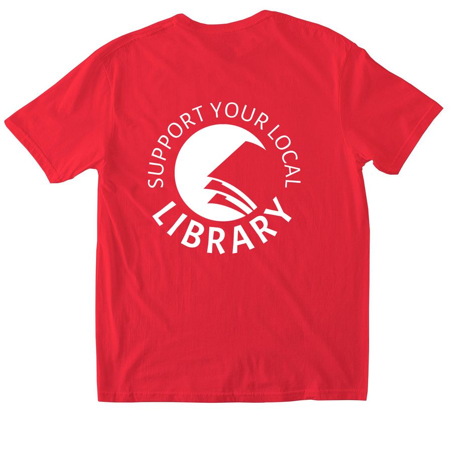 Friends of the Urbana Regional Library (FURL), a Red Softstyle Cotton Tee (back-view)