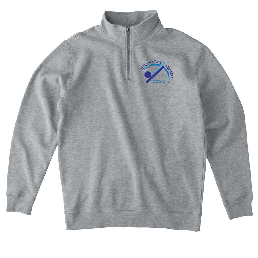1/4 zip pullover, a Grey Heather Midweight Quarter Zip Pullover