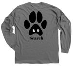 Search & Rescue Tshirts, a Charcoal Classic Long Sleeve Tee (back-view)