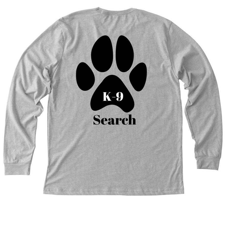 Search & Rescue Tshirts, a Athletic Heather Premium Long Sleeve Tee (back-view)