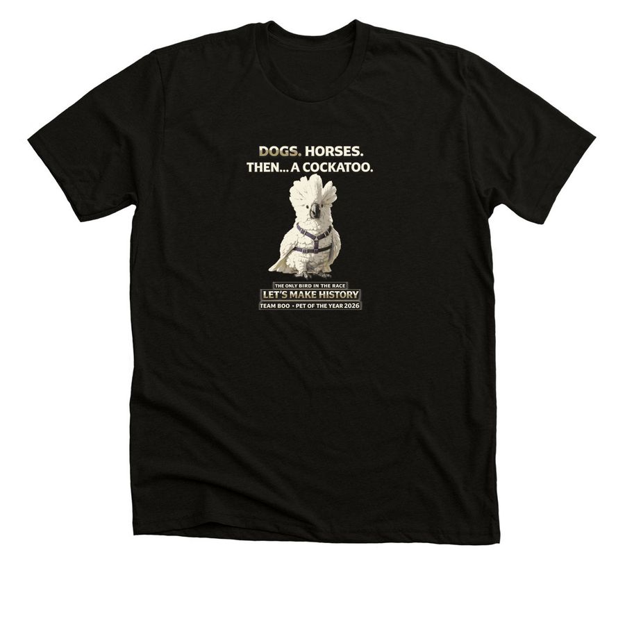 Help Boo Make History!, a Solid Black Blend Premium Unisex Tee