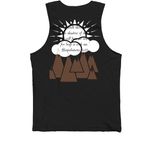 In BEEP we trust kenshi, a Black Premium Cotton Tank (back-view)