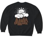 In BEEP we trust kenshi, a Black Softstyle Crewneck Sweatshirt (back-view)