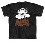 In BEEP we trust kenshi, a Black Classic Tie Dye Tee (back-view)