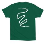 White Logo Tees, a Evergreen Premium Cotton Tee (back-view)