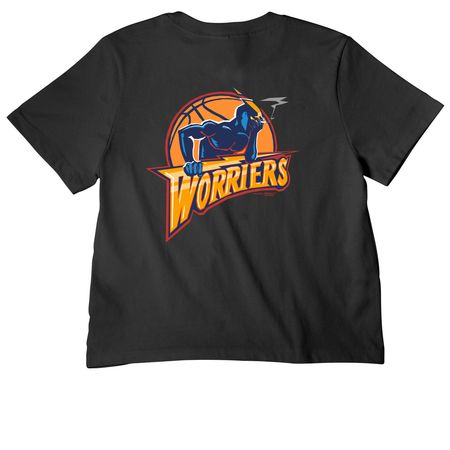 WORRIERS (Back), a Dark Grey Women's Heavyweight Tee
