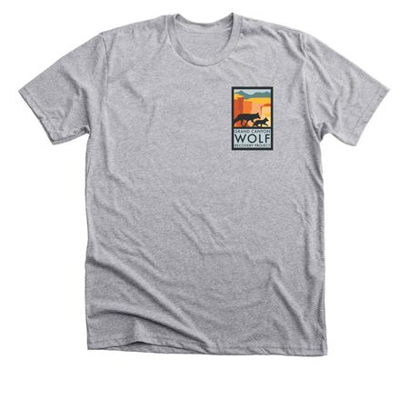 Grand Canyon Wolf Recovery Project logo merch, a Athletic Heather Premium Unisex Tee