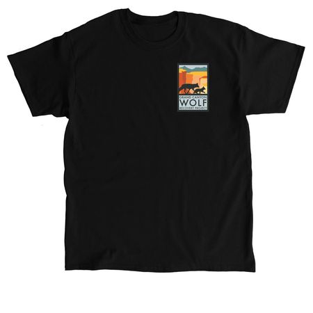 Grand Canyon Wolf Recovery Project logo merch, a Black Classic Unisex Tee