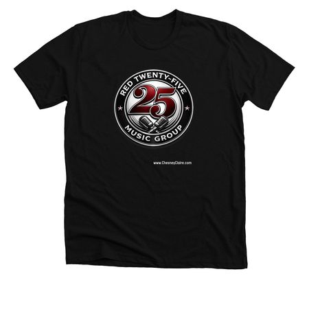 Crispy Fresh Red 25 Music Group T-Shirts, a Solid Black Blend Premium Unisex Tee