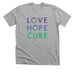 LOVE HOPE CURE, a Athletic Heather Premium Unisex Tee