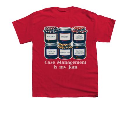 Case Management Is My Jam, a Red Youth Unisex Tee