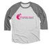 Promise Walk Baseball Tee, a Premium Heather and Heather White 3/4 Sleeve Baseball Tee