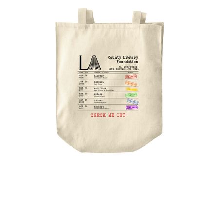 Check Me Out, a Natural Over-the-Shoulder Shopping Tote Bag