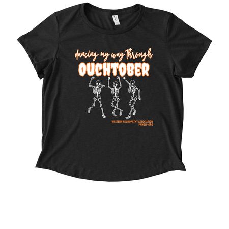 Dancing My Way through Ouchtober, a Space Black Allmade Eco Triblend Women?s Scoop Neck Tee