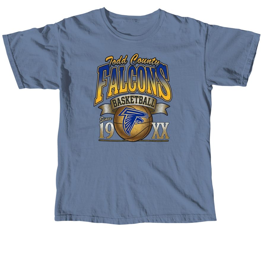 Falcon Basketball2, a Blue Jean Comfort Colors Unisex Tee