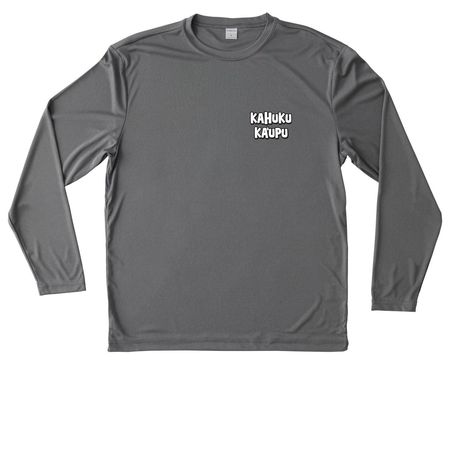 Kahuku Ka'upu Field Shirts, a Grey Concrete Heather Unisex Performance Long Sleeve Tee