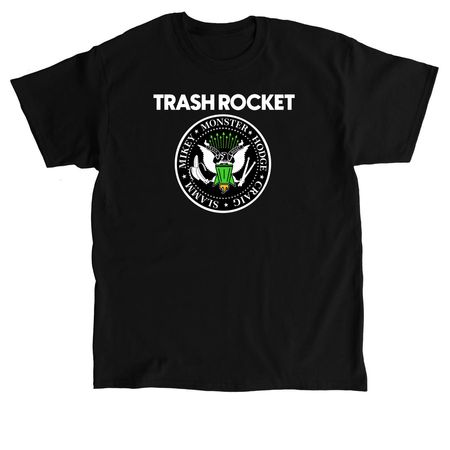Trash Rocket Ramones Logo, a Black Classic Unisex Tee