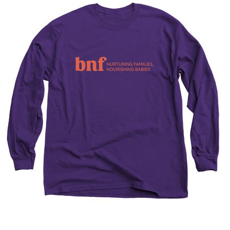BNF Logo Tees, a Purple Classic Long Sleeve Tee