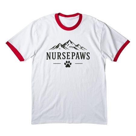 Simple Ringer., a White/ Red Cotton Ringer Tee