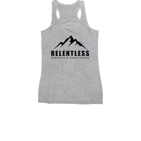 Black Letter Tanks, a Athletic Heather Women's Racerback