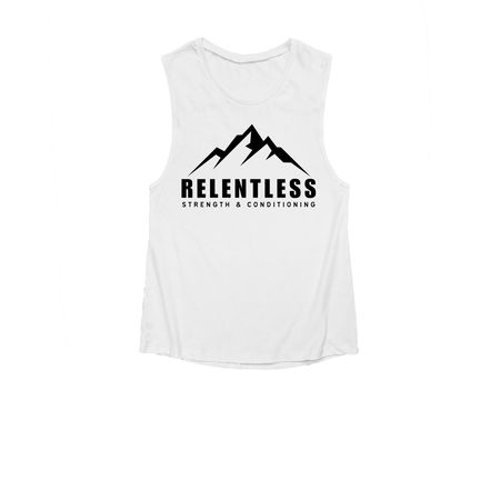 Black Letter Tanks, a White Women's Muscle Tank