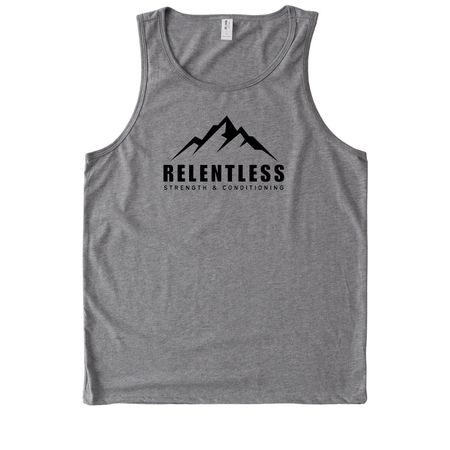 Black Letter Tanks, a Aluminum Grey Allmade Eco Triblend Tank