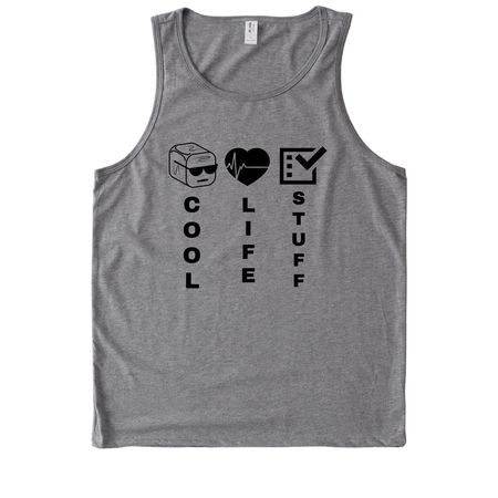 COOL LIFE STUFF, a Aluminum Grey Allmade Eco Triblend Tank