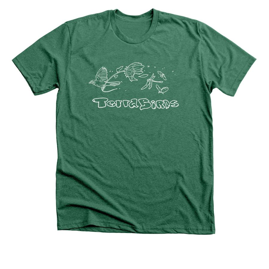 Stewardship in Flight, a Heather Grass Green Premium Unisex Tee