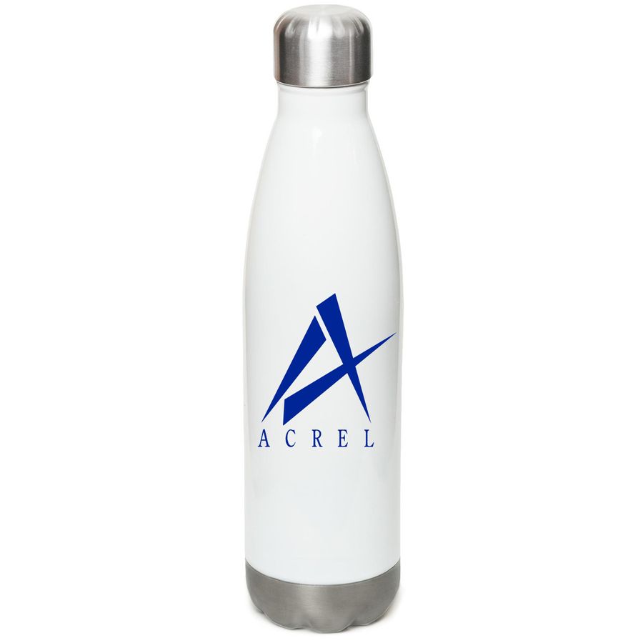 ACREL Water Bottle, a White Stainless Steel Water Bottle
