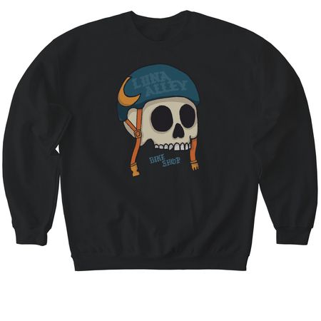 Luna Alley Bike Shop, a Black Softstyle Crewneck Sweatshirt